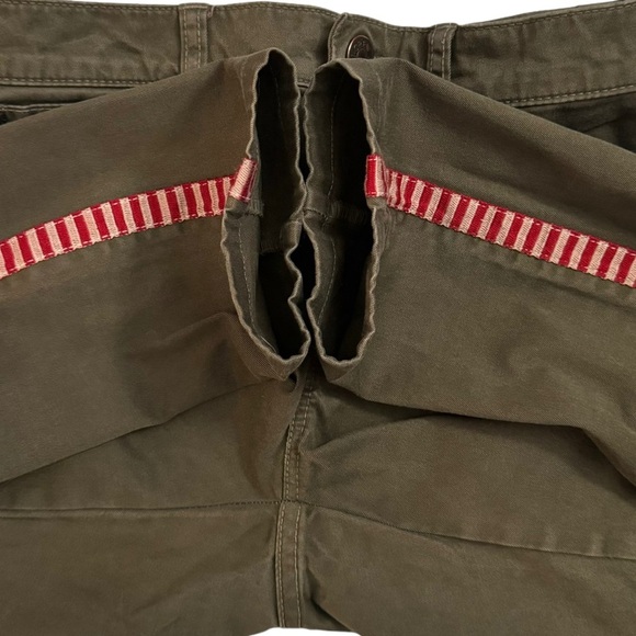 J. Crew Ankle Jeans Olive Cropped Vertical Contrasting Red and White Stripes 27 - Picture 14 of 16